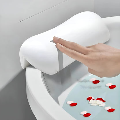 Waterproof Non-Slip Bathtub Pillow – Soft Memory Foam Head and Back Cushion with Suction Cups