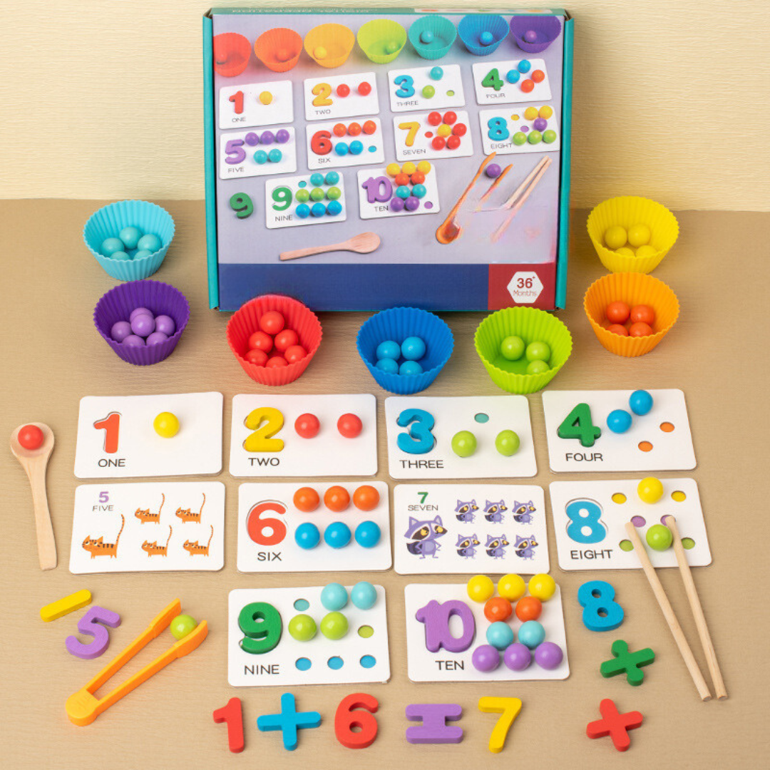Montessori Learning Set for Colors and Numbers