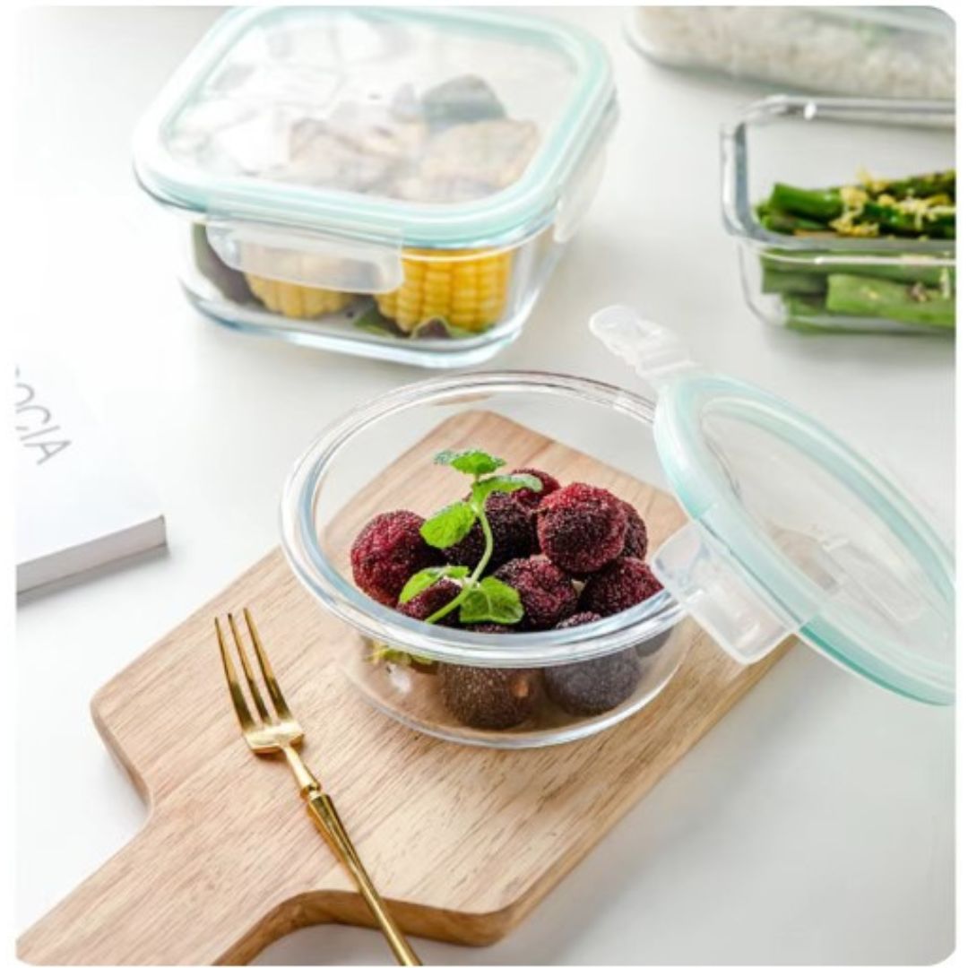 Borosilicate Glass Lunchbox - Bento Style Container