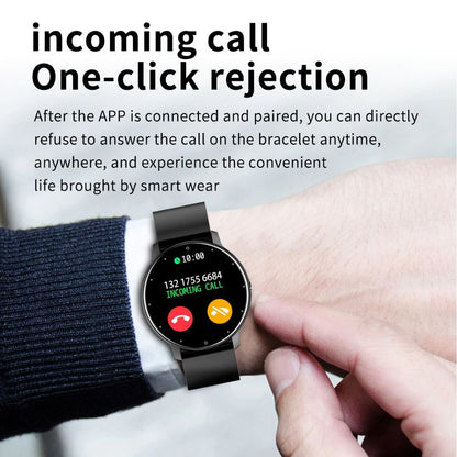 Slim Smartwatch with Full Touchscreen – Health Monitoring & Waterproof