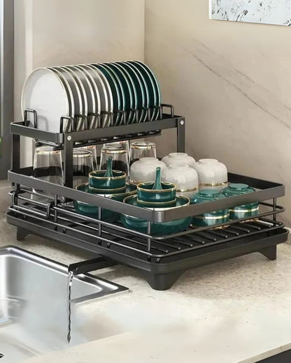 Dish Drying Rack for Kitchen | Contemporary Style with Drainage System
