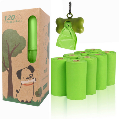 Eco-Friendly 120 Waste Bags with Convenient Dispenser
