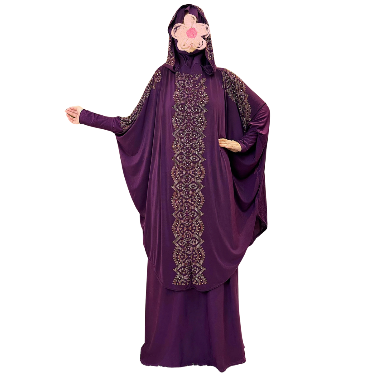 Long Skirt Abaya Kaftan with Hood for Women - Prayer Outfit