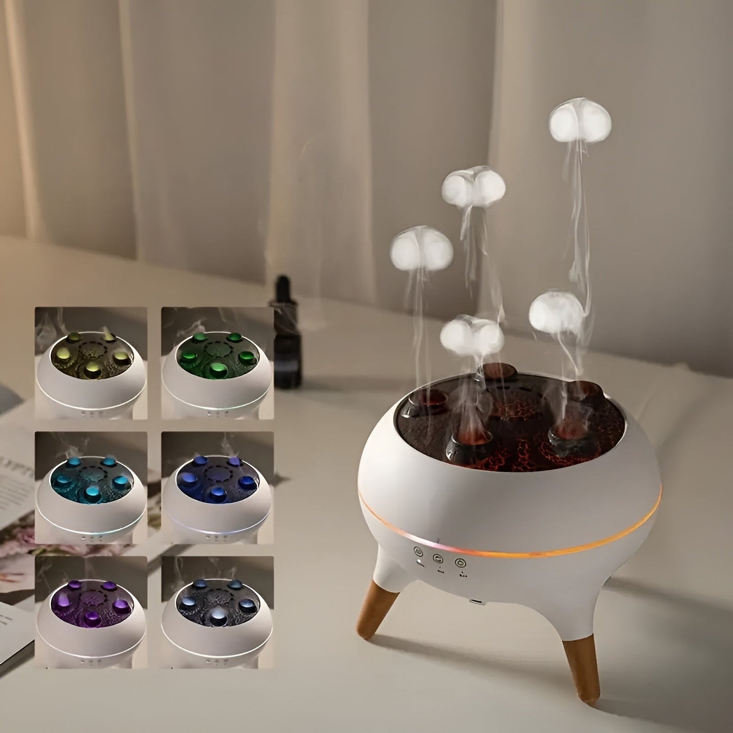 Jellyfish-Shaped Aroma Diffuser with Color Change & Remote Control