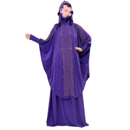 Long Skirt Abaya Kaftan with Hood for Women - Prayer Outfit