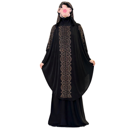 Long Skirt Abaya Kaftan with Hood for Women - Prayer Outfit