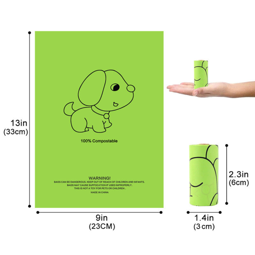 Eco-Friendly 120 Waste Bags with Convenient Dispenser