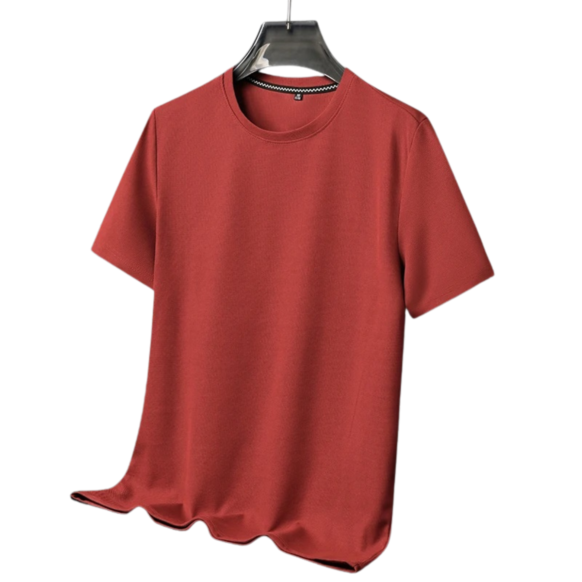 Men's Short Sleeve T-Shirt with Round Neck in Waffle Texture