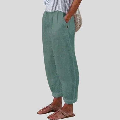 Soft-Line Trousers with Side Pockets