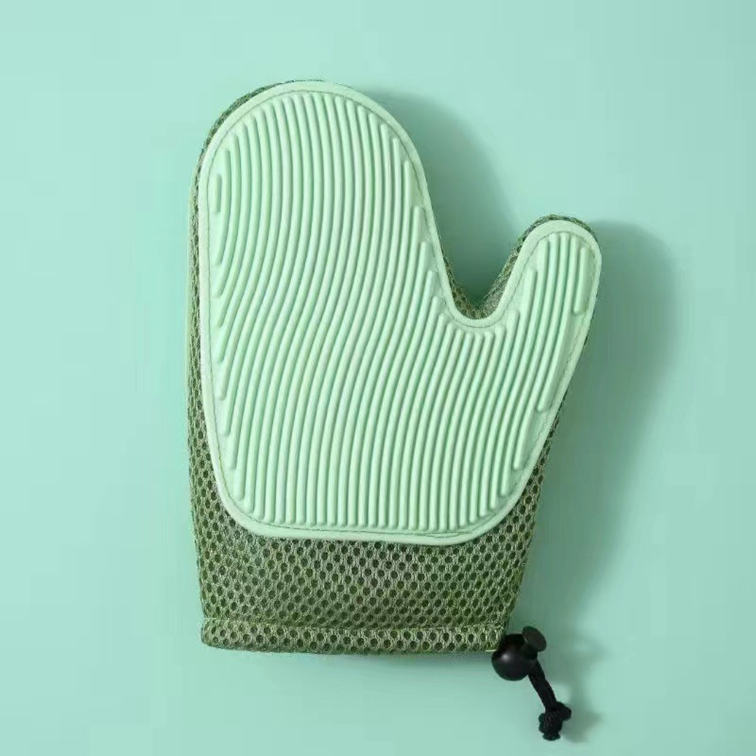 Dual-Action Cat Grooming Glove for Effortless Care