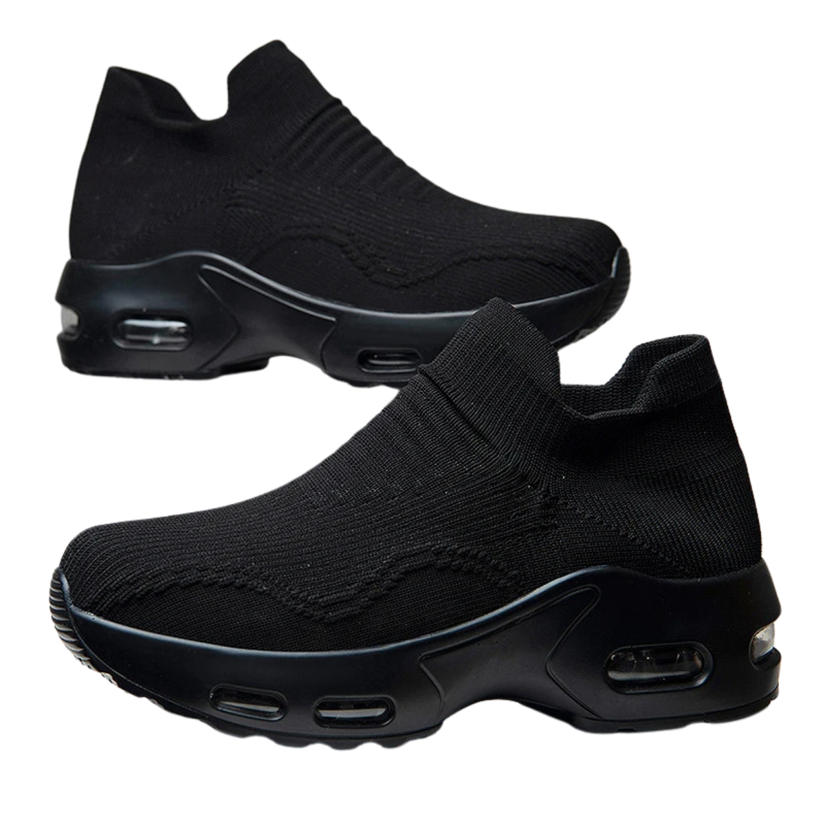 Slip-On Mesh Sneakers for Women - Breathable Platform Footwear