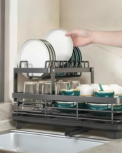 Dish Drying Rack for Kitchen | Contemporary Style with Drainage System