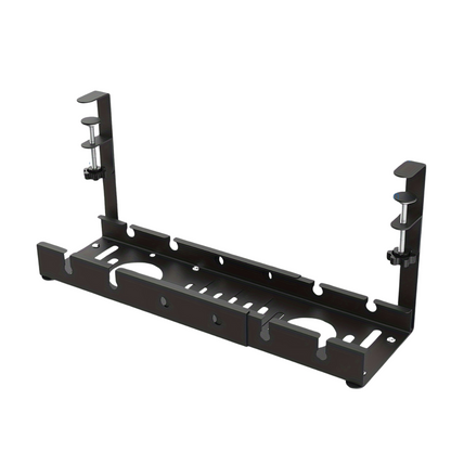Under Desk Metal Cable Organizer Tray with Clamp