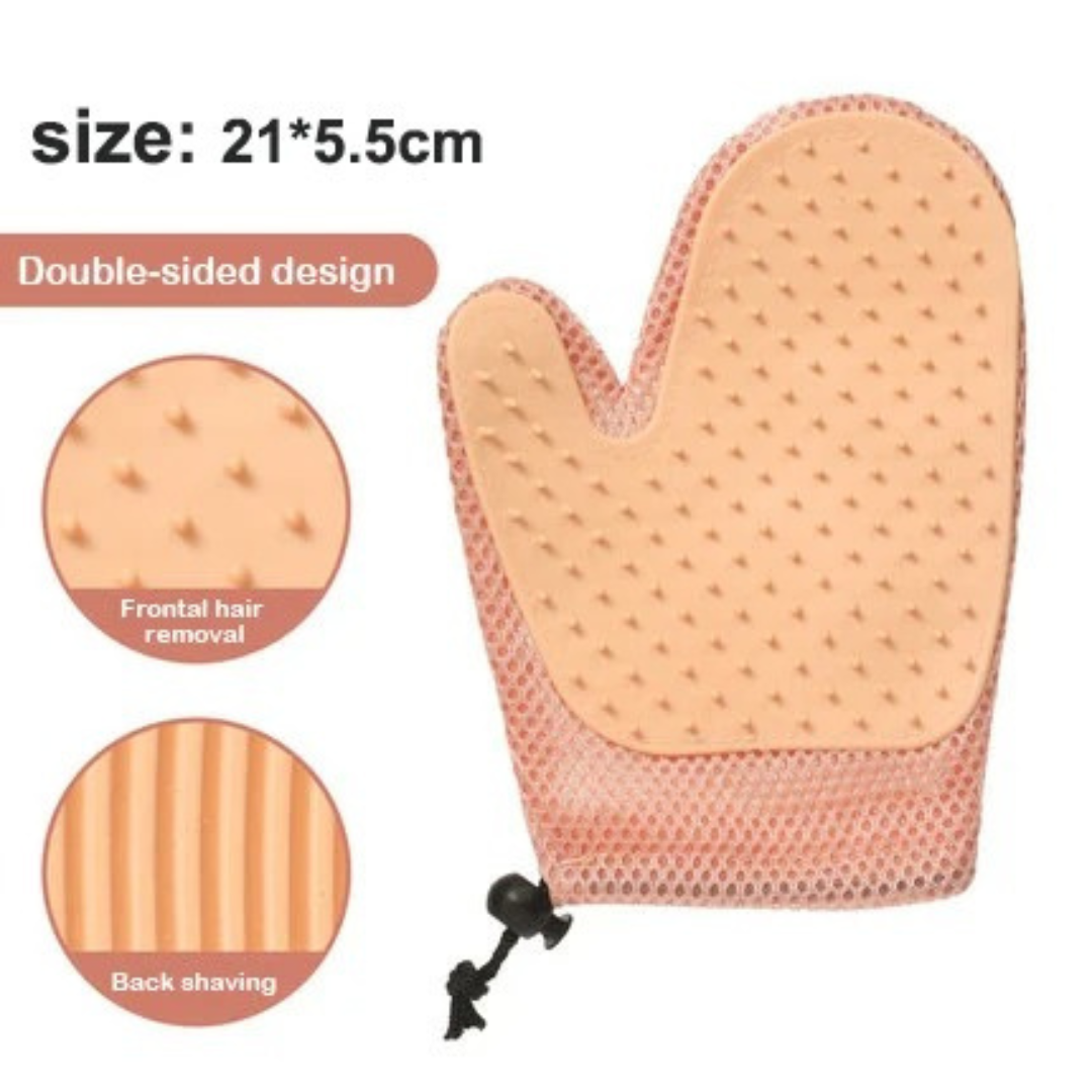 Dual-Action Cat Grooming Glove for Effortless Care