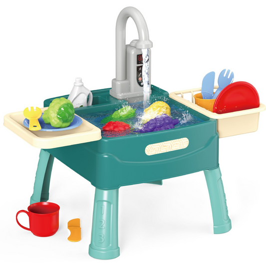 Kids' Play Kitchen with Magic Faucet and Water Feature
