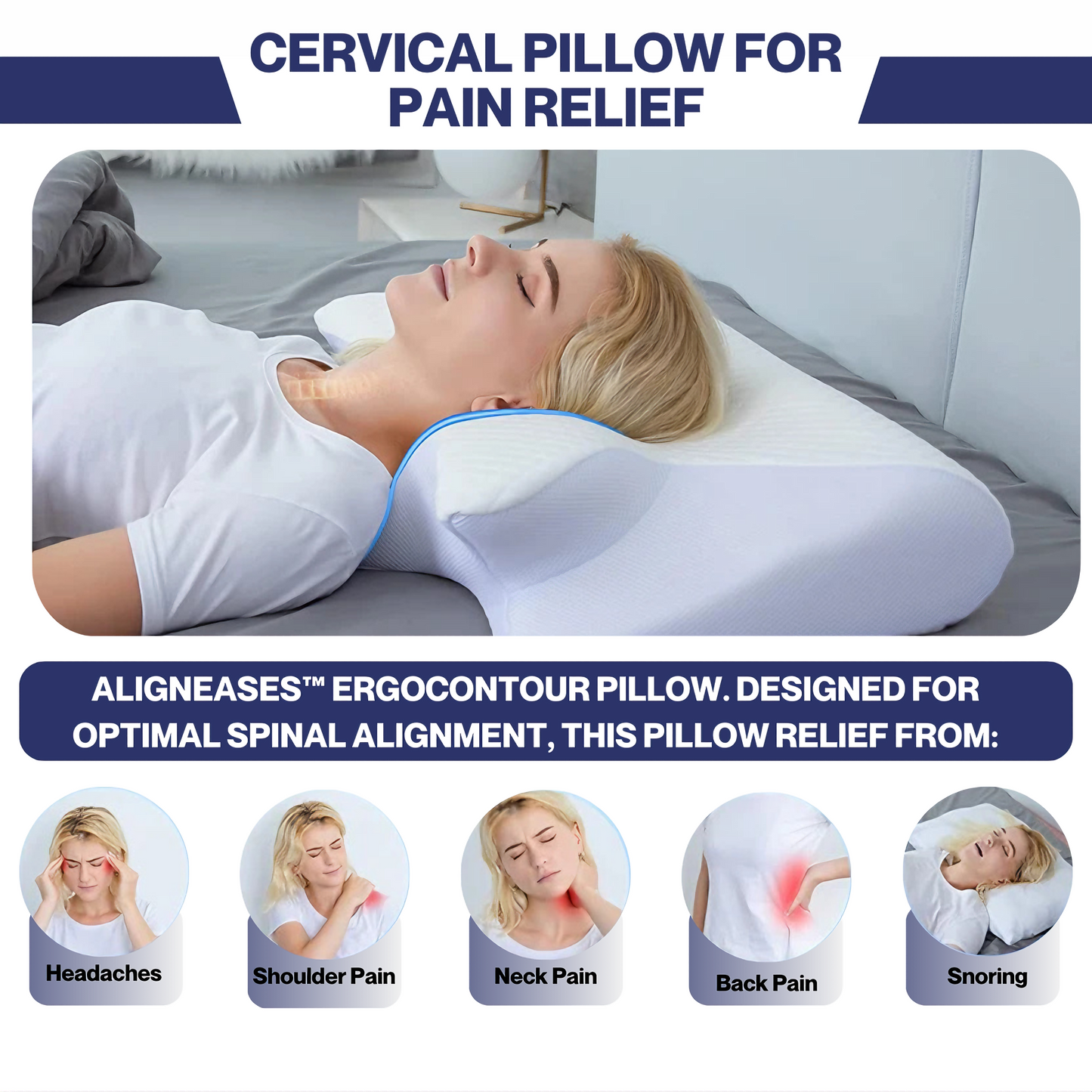 Ergonomic Orthopedic Pillow for Comfortable Sleep