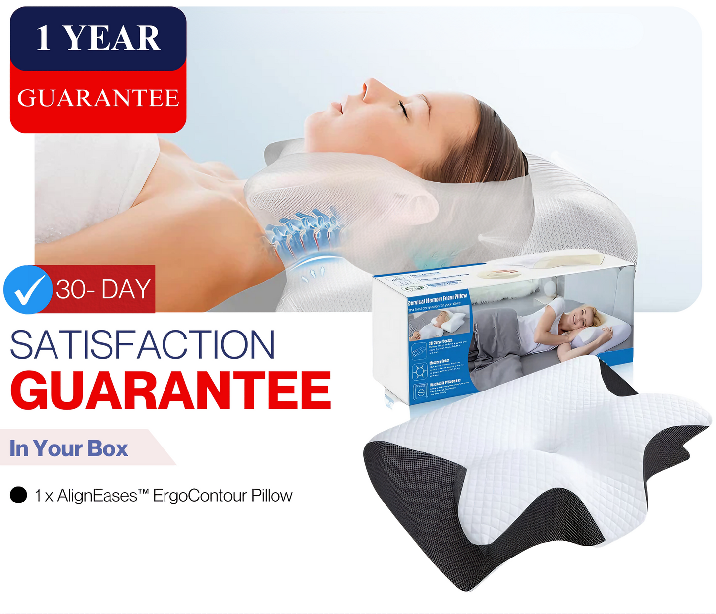 Ergonomic Orthopedic Pillow for Comfortable Sleep