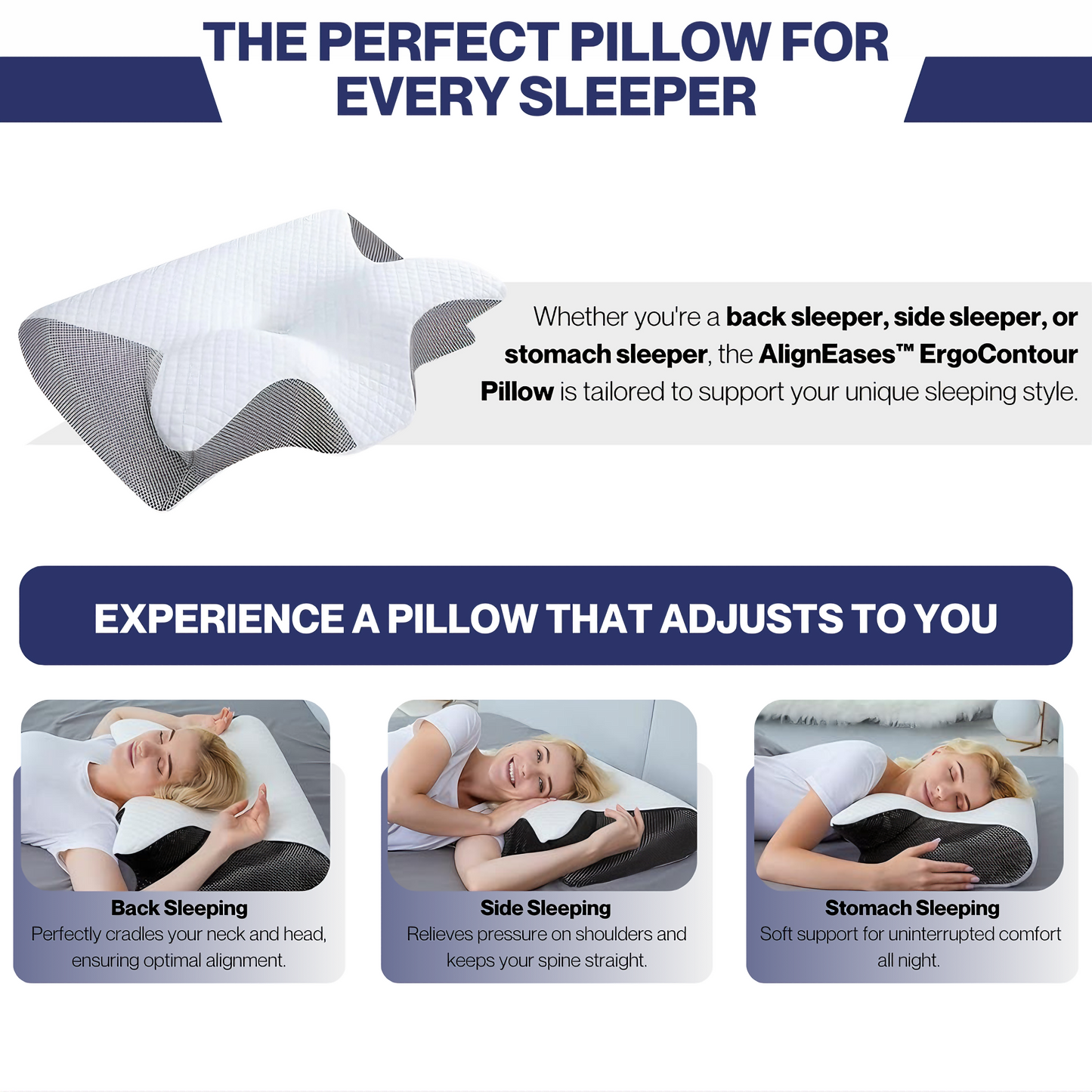 Ergonomic Orthopedic Pillow for Comfortable Sleep