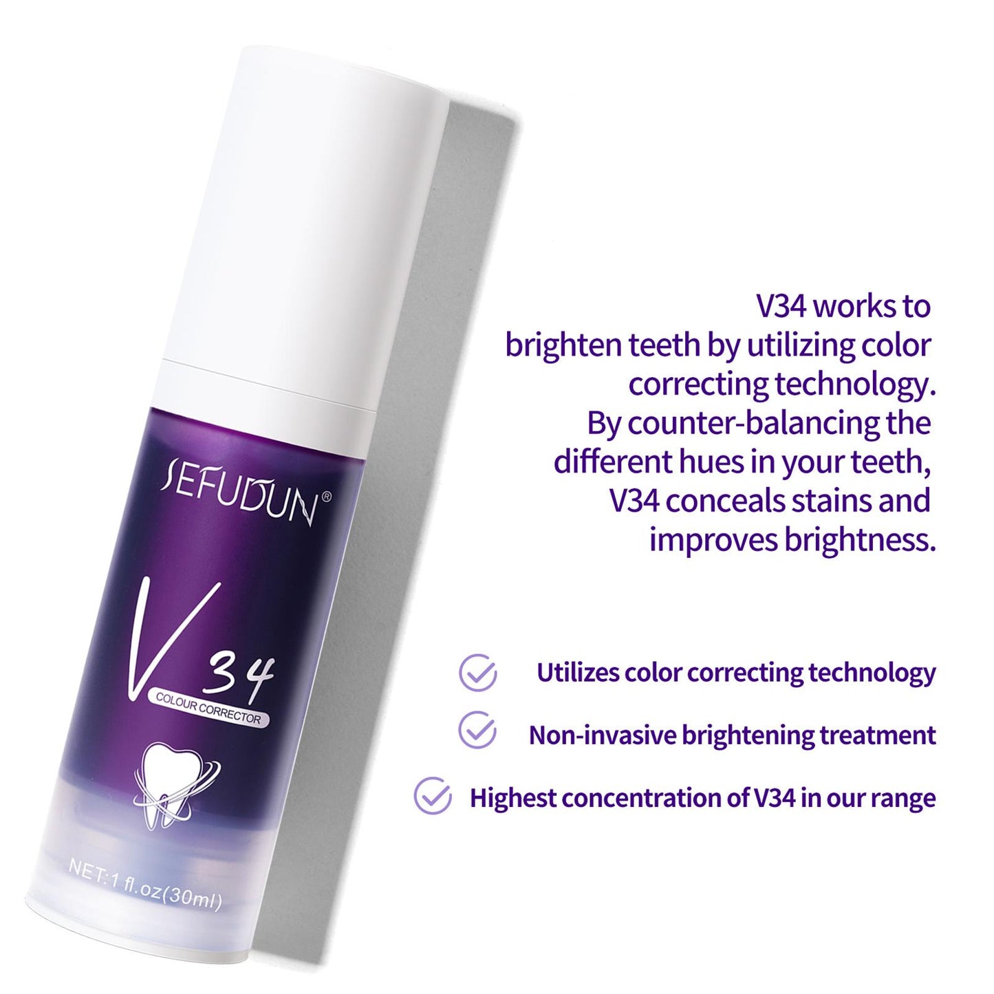 UltraBright Smile Enhancer - Color Correction Toothpaste