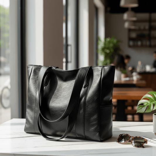 Elegant Leather Shoulder Bag with Retro Flair and Smooth Finish