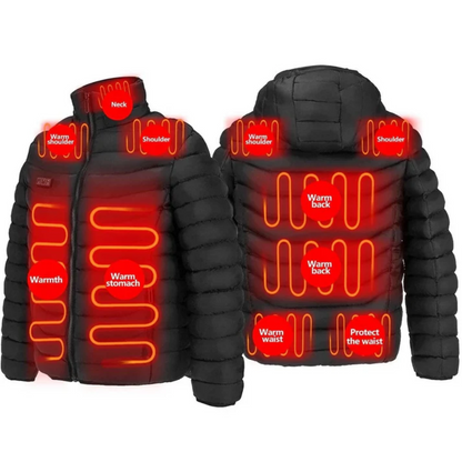 Heated Reversible Jacket for Unisex - Electric Warmth Wear