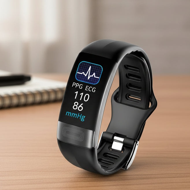 Smartwatch for Fitness with ECG Heart Rate, Blood Pressure, Sleep Tracking, IP67 Waterproof, USB Charging, 10-Day Battery Life