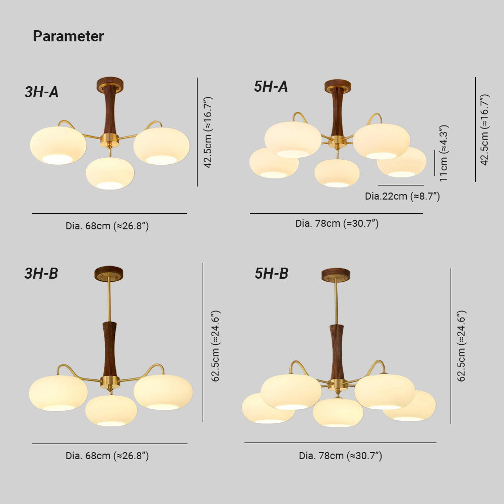 Mid-Century Ceiling Light Fixture – Retro Glass Globe Chandelier