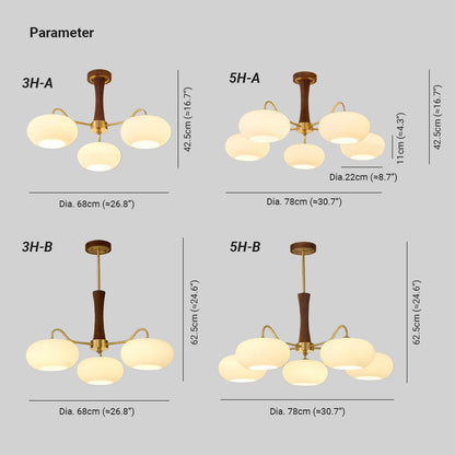 Mid-Century Ceiling Light Fixture – Retro Glass Globe Chandelier