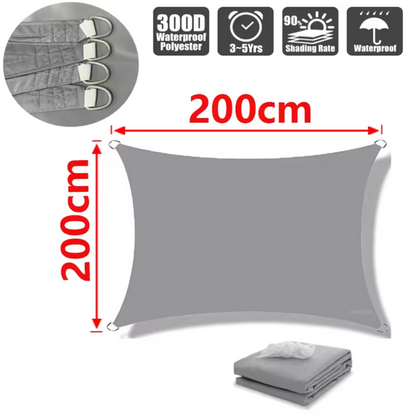 Water-Resistant Shade Sail made of Lightweight Polyester