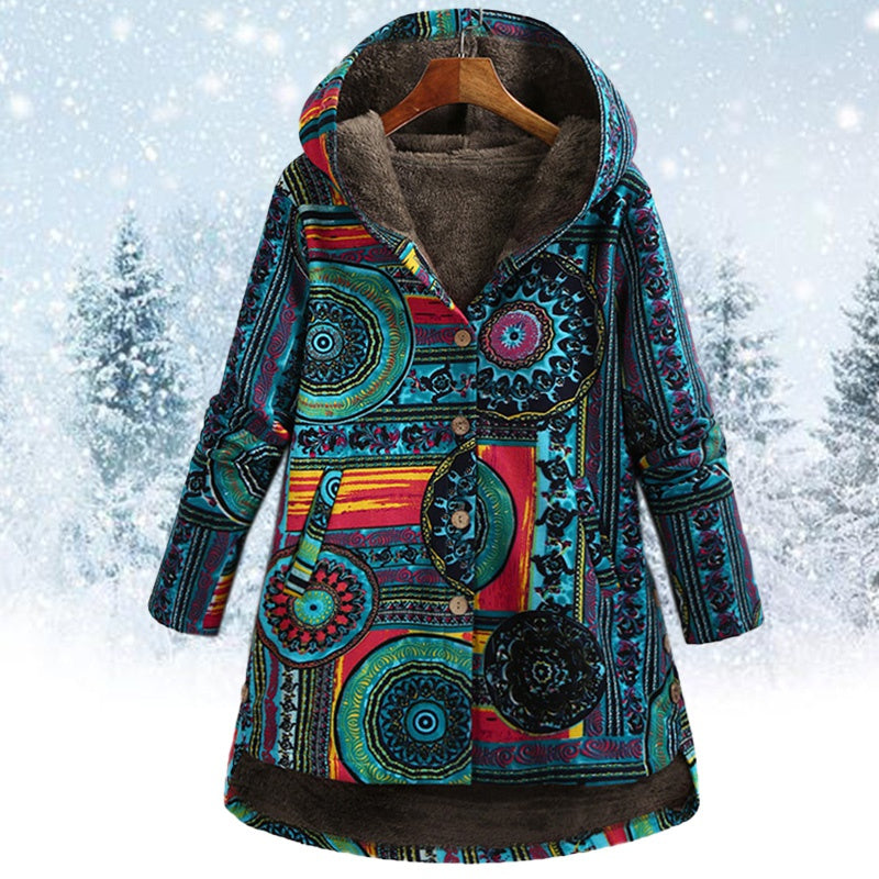 Floral Elegance - Cozy Hoodie Jacket