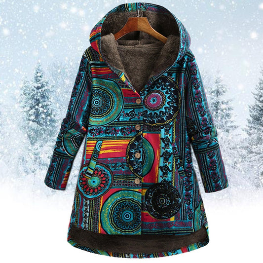 Floral Elegance - Cozy Hoodie Jacket