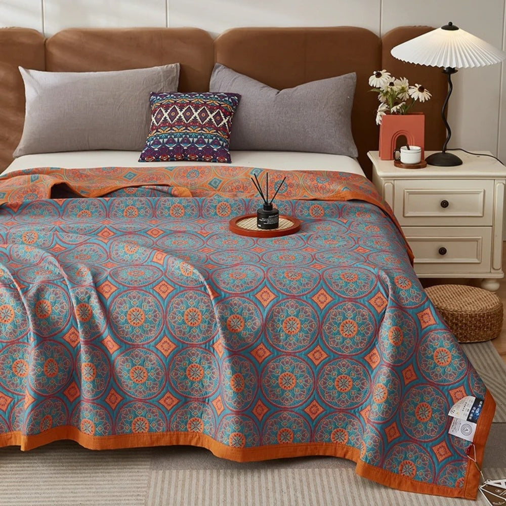 LunaSoft Reversible Cotton Summer Throw