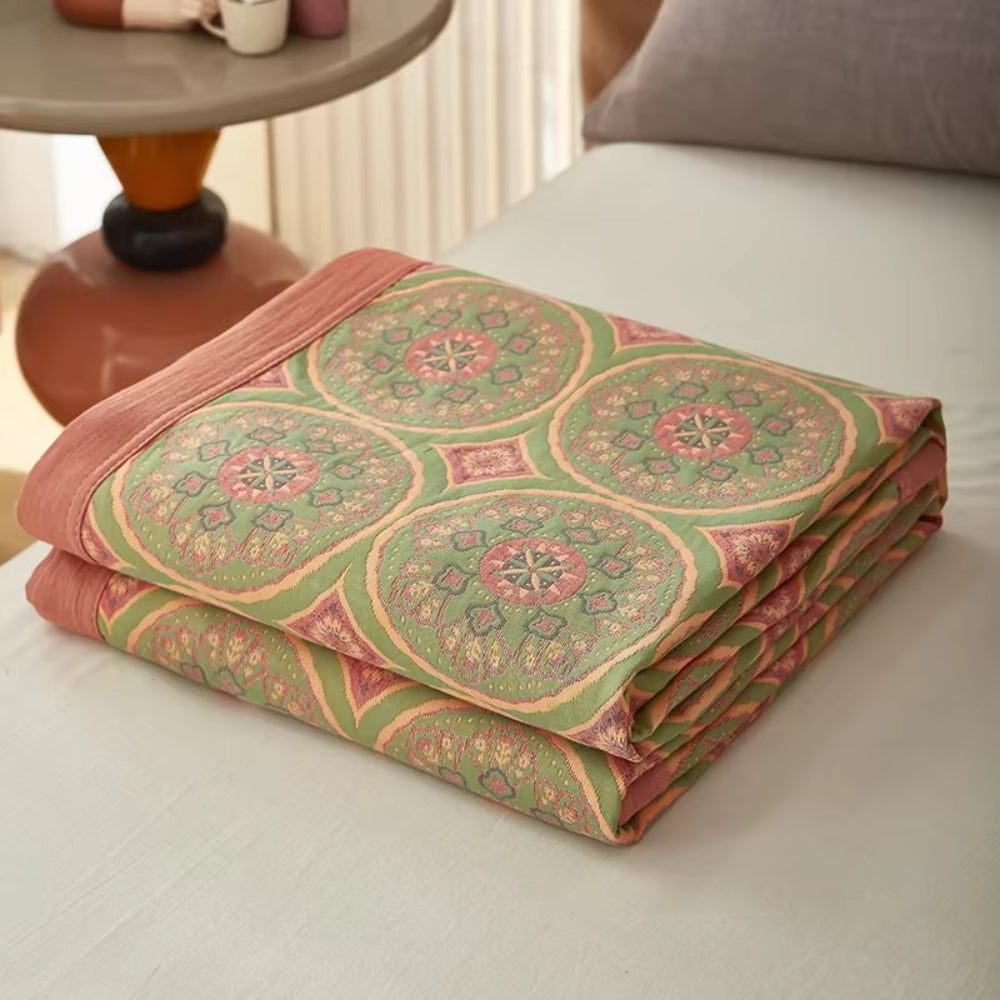LunaSoft Reversible Cotton Summer Throw