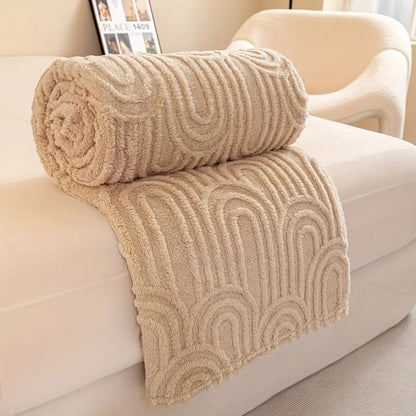 Luxe Haven Textured Throw Blanket