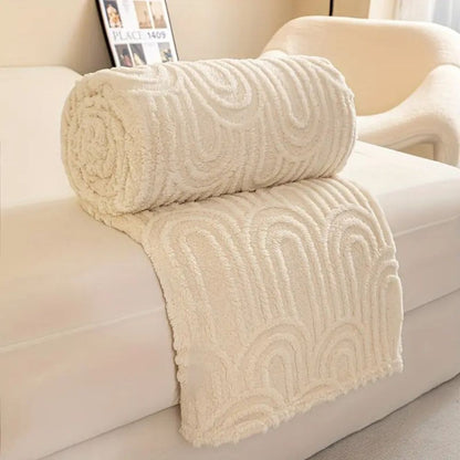 Luxe Haven Textured Throw Blanket