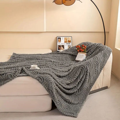 Luxe Haven Textured Throw Blanket