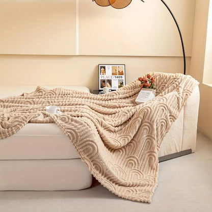 Luxe Haven Textured Throw Blanket