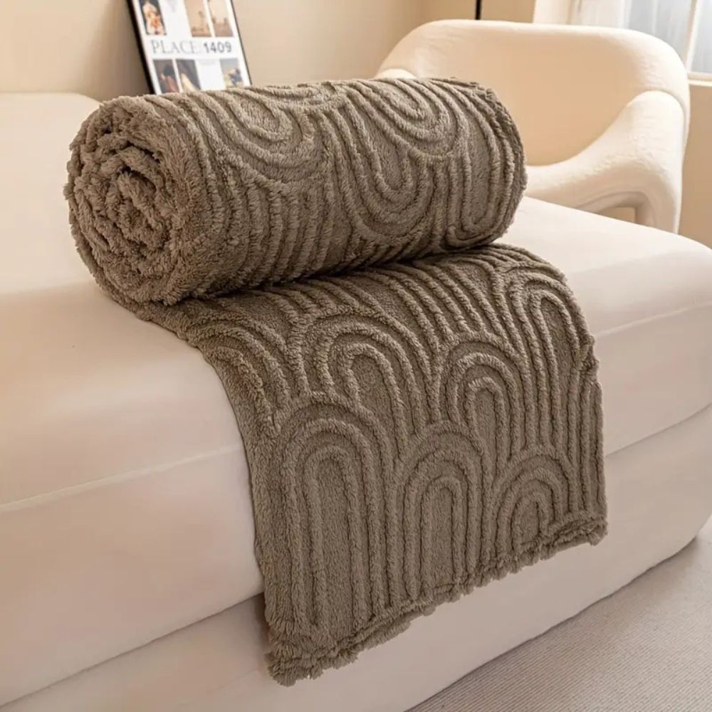 Luxe Haven Textured Throw Blanket