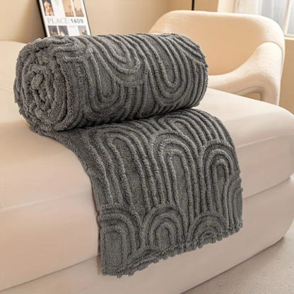 Luxe Haven Textured Throw Blanket