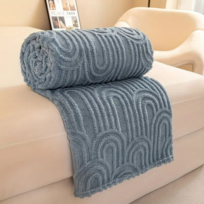 Luxe Haven Textured Throw Blanket