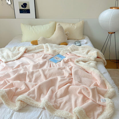 Blissful Bloom Embossed Sherpa Throw