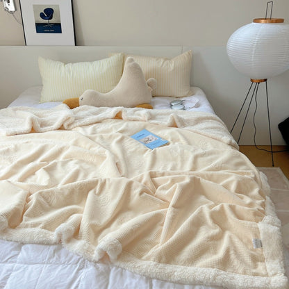 Blissful Bloom Embossed Sherpa Throw