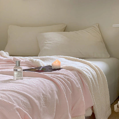 Blissful Bloom Embossed Sherpa Throw