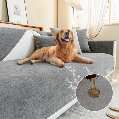 Luxe Anti-Scratch Sofa Cover – Chenille Protection for Pets