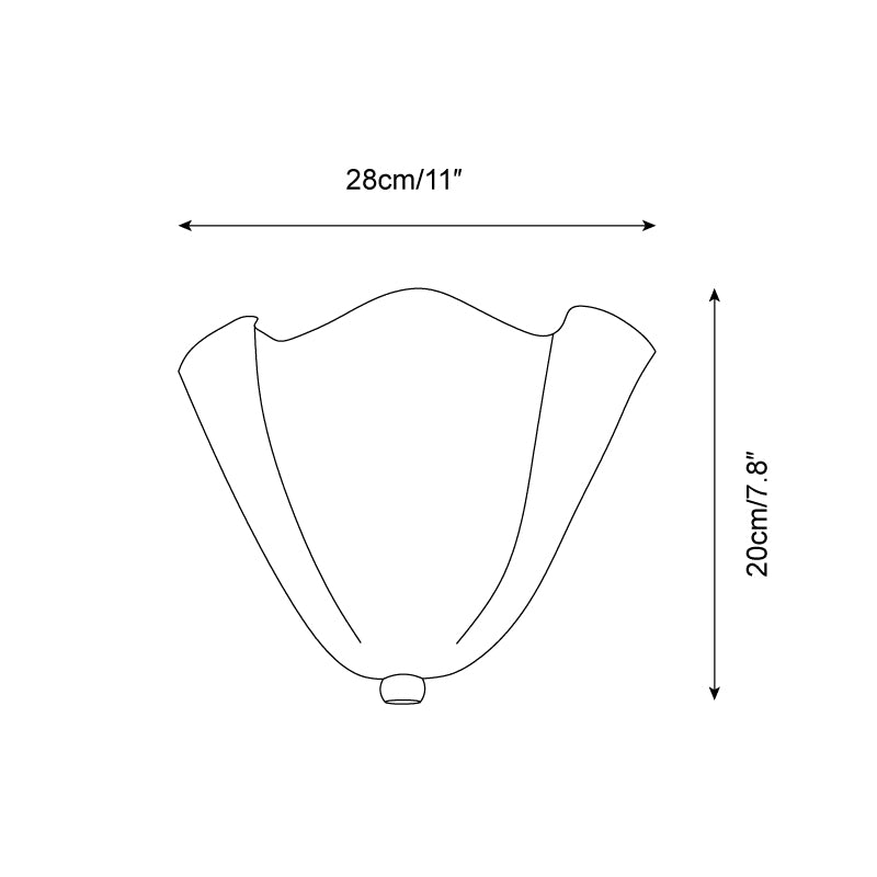 Wall-Mounted Ambient Light with Curved Petal Design