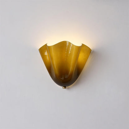 Wall-Mounted Ambient Light with Curved Petal Design