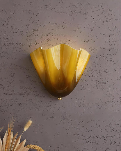 Wall-Mounted Ambient Light with Curved Petal Design