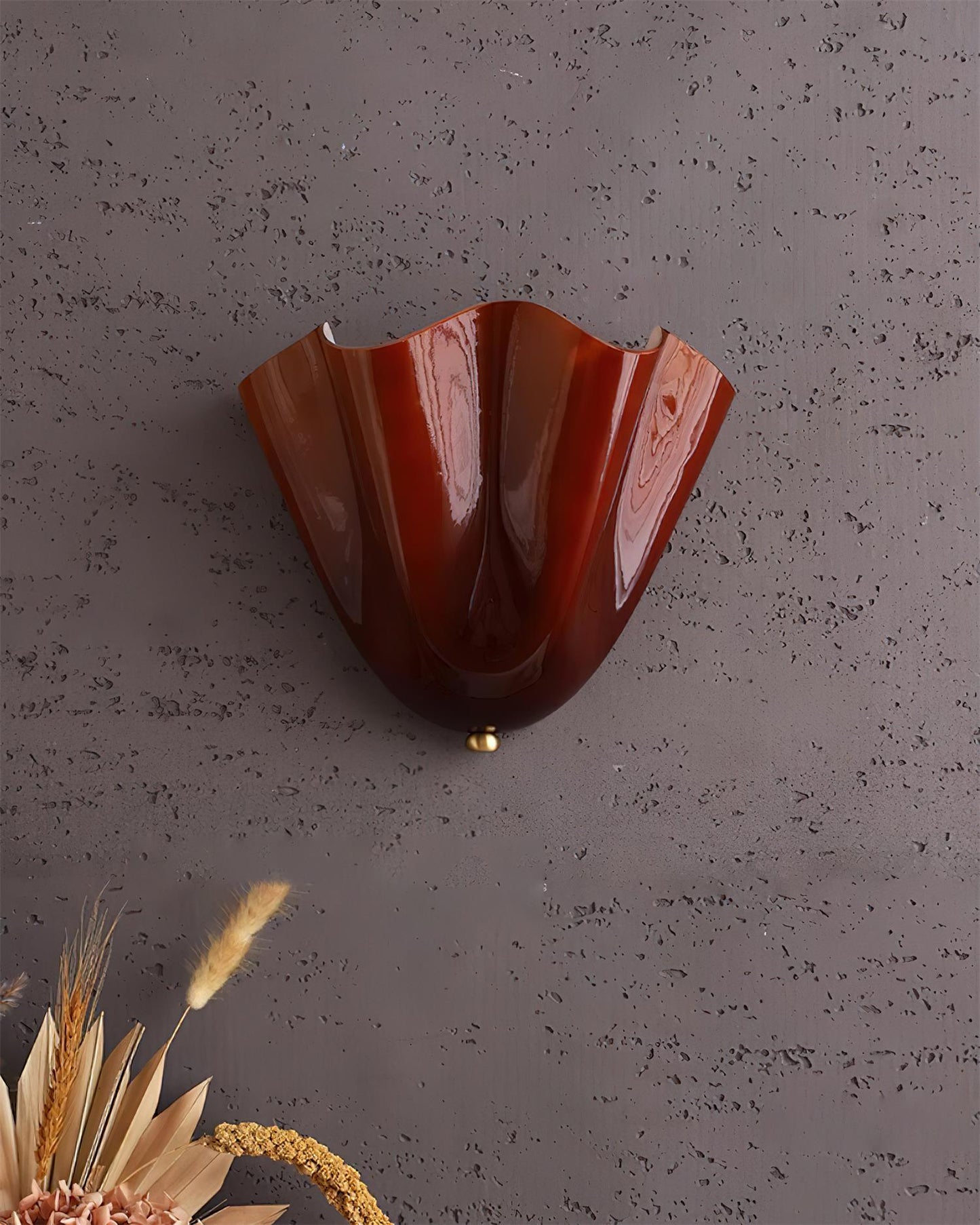 Wall-Mounted Ambient Light with Curved Petal Design