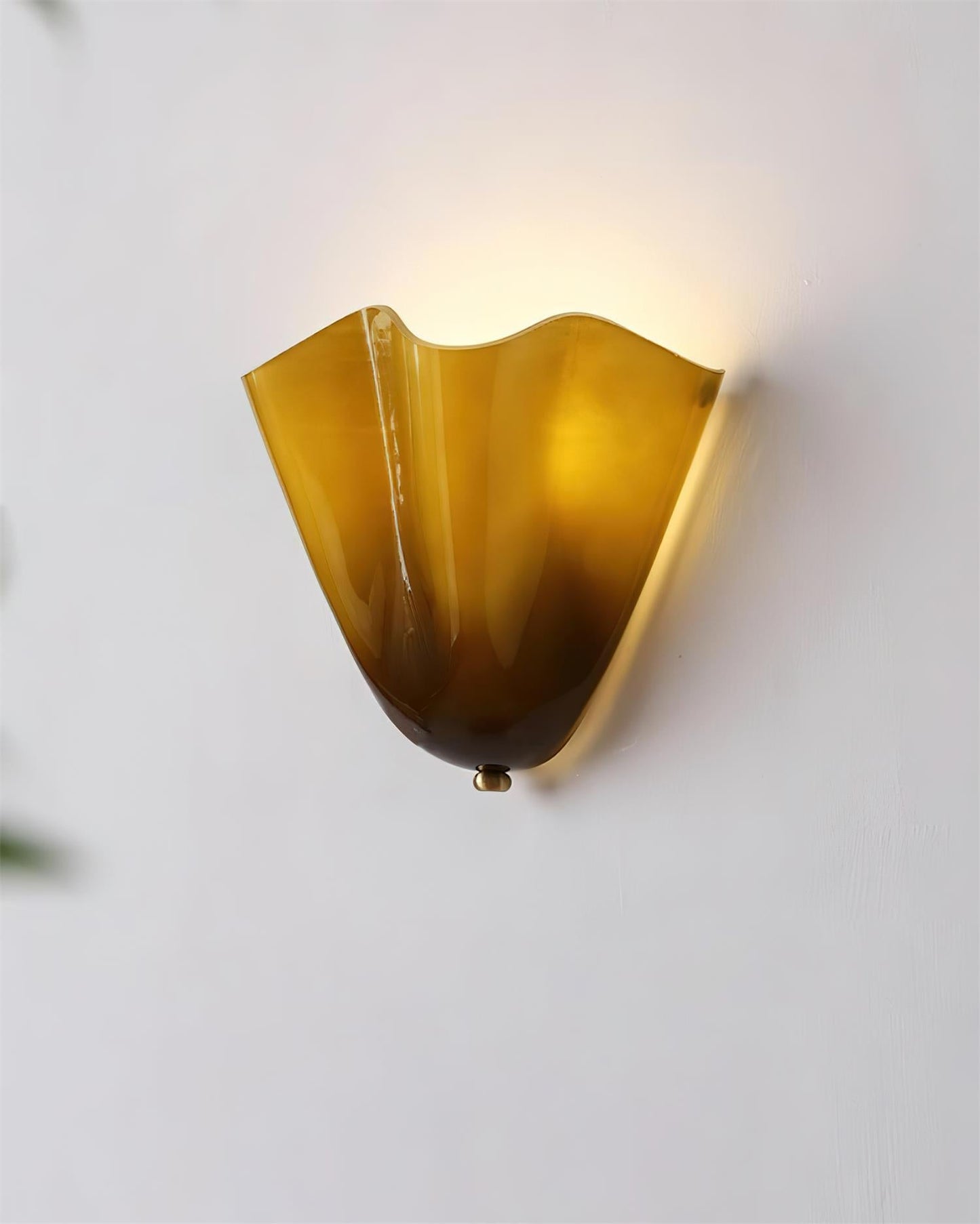 Wall-Mounted Ambient Light with Curved Petal Design