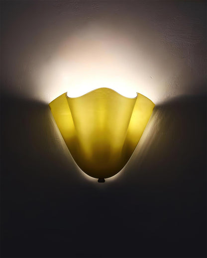 Wall-Mounted Ambient Light with Curved Petal Design